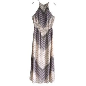 Lucky brand boho printed sleeveless maxi dress M